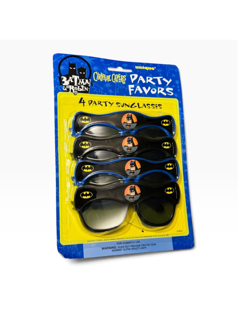 Vintage 1997 Batman & Robin Party Sunglasses 4 Pack Rare